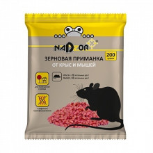Зерновая приманка от мышей и крыс 200г "Nadzor" NASA201