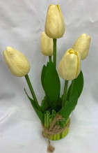 Цветочная композиция "Весенняя рапсодия" 10*26см Тюльпаны белые