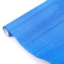 Пленка самоклеящаяся с блестками, 45x100 см, лазурно-синяя, PP 100 мкм, в рулоне