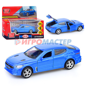 Коллекционные модели Машина металл KIA Stinger12 см, (двери, багаж.,синий) инерц, в коробке 