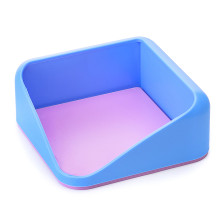 Подставка для бумажного блока пластиковая Forte, Pastel Bloom, голубой с фиолетовым