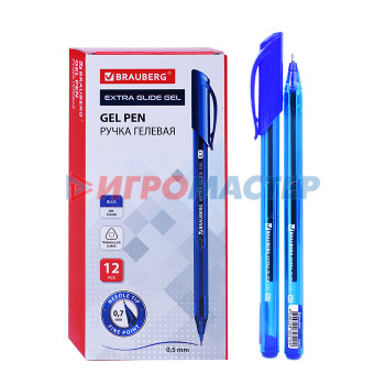 Ручки гелевые Ручка гелевая &quot;Extra Glide Gel&quot;, синяя, трехгранная, игольчатый наконечник 0,7 мм, линия 0,