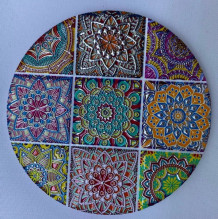 Подставка керамическая 10,8 см "Мозаика" разноцветная