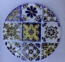 Подставка керамическая 10,8 см "Мозаика" синяя
