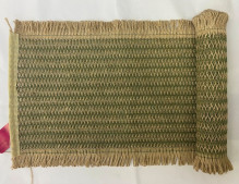 Салфетка-дорожка на стол 30*120см "Бохо" плетеная зеленая