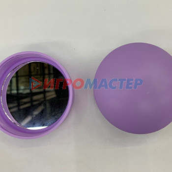 Расчески складные Расческа массажная с зеркалом компактная "МИРА", цвет фиолетовый, 7*3,3см (PVC коробка)