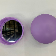 Расческа массажная с зеркалом компактная "МИРА", цвет фиолетовый, 7*3,3см (PVC коробка)