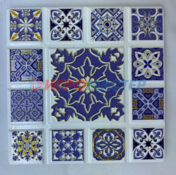 Подставки керамические Подставка керамическая 10,8*10,8 см "Мозаика" синяя