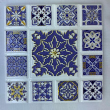 Подставка керамическая 10,8*10,8 см "Мозаика" синяя