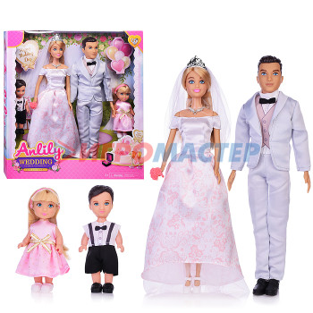 Куклы аналоги Барби Набор кукол 98032 &quot;Семья&quot; в коробке