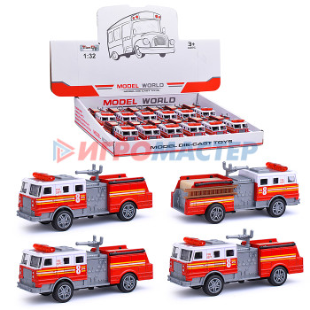 Коллекционные модели Машина F1126-2M &quot;Пожарная&quot; (металл) на батарейках, в коробке