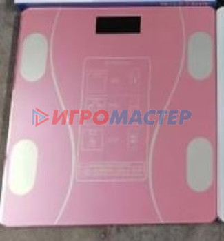 Весы напольные Весы напольные электронные "SMART - Style" 28*28*0,5 см, bluetooth (работает от 2хААА), Розовый