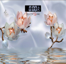 Весы напольные электронные "Нежный цветок" 28*28*0,5 см (работает от 2хААА)
