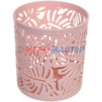 Корзинки для хранения Корзинка - стакан для хранения мелочей "ФРАТОРИЯ", цвет розового бальзамина, 10*11см (лейбл)