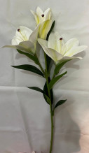 Цветок искусственный "Natur" 75см Лилия белая