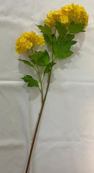 Искусственные цветы Цветок искусственный "Natur" 66см Гортензия желтая