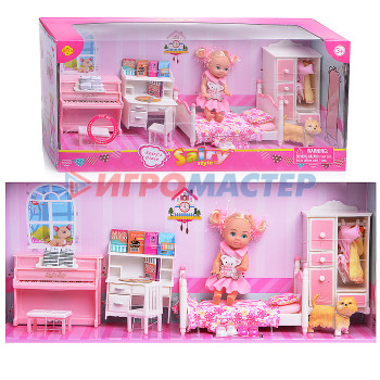 Куклы Кукла 8413 &quot;Комната маленькой леди&quot; с аксессуарами, в коробке