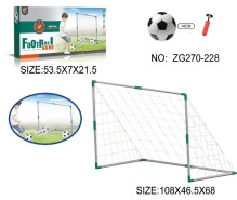 Набор тренировочный для футбола ZG270-228: ворота 108*46,5*68 см, мяч 14 см, насос