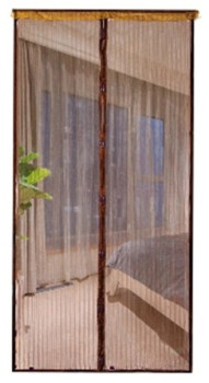 Сетки и шторы Антимоскитная сетка дверная на магнитах 100*210см "Элис" коричневая ДоброСад