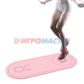 Атлетика, фитнес, йога Коврик для прыжков на скакалке "Sportage" 6 мм 126*61 см, розовый
