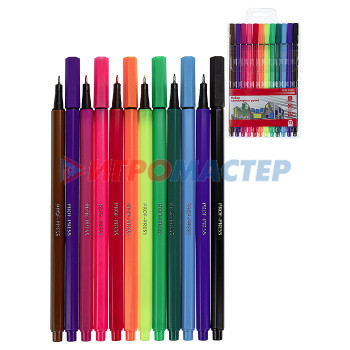 Ручки капиллярные и линеры Набор ручек капиллярных 12 цв, гексагональный корпус, d=0,4 мм