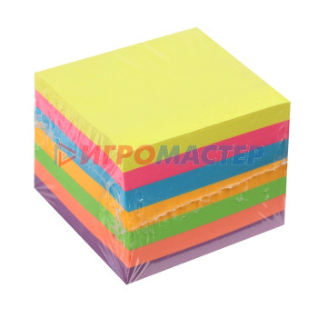 Блоки для записей с клеевым краем Блок с липким краем 51 мм х 51 мм, 400 листов, пастель/флуоресцентный, 7 цветов