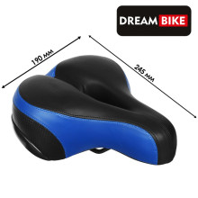 Седло Dream Bike комфорт, цвет синий