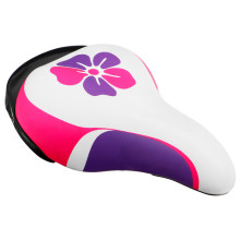Седло Dream Bike детское, цвет белый/фиолетовый/розовый