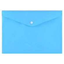Папка-конверт на кнопке &quot;Pastel&quot; A4 (330x235 мм) 180 мкм, непрозрачная пастельная бирюзовая