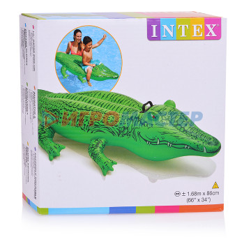 Надувные игрушки для плавания Надувной плот &quot;Крокодил&quot; с держ. (168х86см, от 3лет), 58546EU INTEX