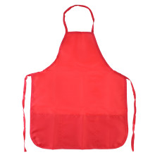 Фартук 45x54 см (M) водоотталкивающая ткань, 3 кармана, однотонный красный