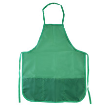 Фартук 45x54 см (M) водоотталкивающая ткань, 3 кармана, однотонный зеленый