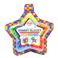 Конструктор-пластилин GUMMY BLOCKS 5 цветов в наборе (красн., син., зел., жёл., оранж.), в блист. 2