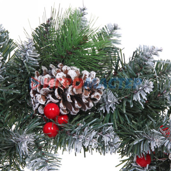 Венок хвойный новогодний "Рождественский лес" 50 см, леска+ПВХ (SQ2102-50)