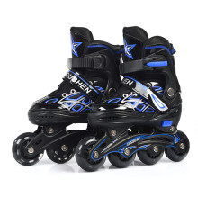 Роликовые коньки U001760Y раздвижные, PU колёса со светом, размер S, черно-синие, в сумке