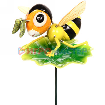 Фигура на спице "Пчелка на листочке" 13*40см