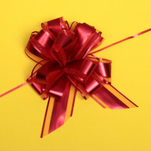 Бант для оформления подарка "Изыск" 5 см, d=17 см, Красный