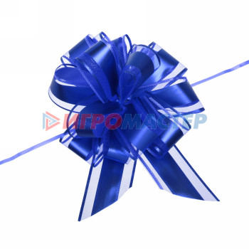 Бант для оформления подарка "Изыск" 5 см, d=17 см, Синий