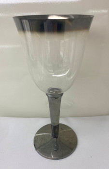 Стаканчики Бокал для вина 180мл "DOLCE VITA" в наборе 6шт серебро