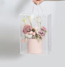 Пакет для цветов и подарков "Лофт" 30*20*15 см, белый