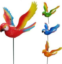 Фигура на спице "Попугай" 60 см (фигура 17*22 см) для отпугивания птиц, микс