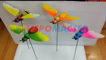 Фигуры на спице Фигура на спице "Прекрасная бабочка" 60 см (фигура 23*13 см) для отпугивания птиц, микс
