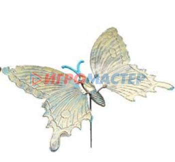 Фигуры на спице Фигура на спице "Волшебная бабочка" 60 см, Золото с голубым переливом