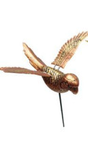 Фигура на спице "Птичка Флавио" 60 см, Бронза