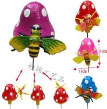 Фигура на спице "Пчёлка на грибочке" 60 см (фигура 10*11 см), микс