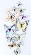 Набор для декора "Волшебные бабочки" 12 шт, Светлый микс