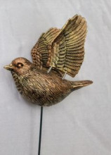 Фигура на спице "Изящная птица" 60 см, Бронза