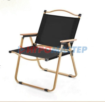 Кресло складное с подлокотниками до 100 кг DC-6008, 54*43*58 см, цвет: чёрный, Турист Мастер