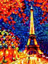 Алмазная мозаика на подрамнике 30*40,KiKi "Яркий Париж" полная выкладка