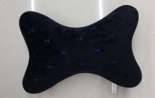 Подушка дорожная под голову JP-137, 27*17 см, цвет: чёрный-синий